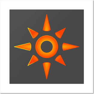 Sun Crest w. Gradient and outline Posters and Art